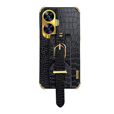 Coque Luxe Cuir Housse Etui XD5 pour Realme C55 Noir