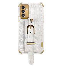 Coque Luxe Cuir Housse Etui XD5 pour Samsung Galaxy A15 4G Blanc