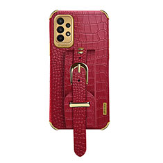 Coque Luxe Cuir Housse Etui XD5 pour Samsung Galaxy A23 5G Rouge