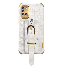 Coque Luxe Cuir Housse Etui XD5 pour Samsung Galaxy A31 Blanc