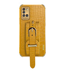 Coque Luxe Cuir Housse Etui XD5 pour Samsung Galaxy A31 Jaune