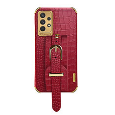 Coque Luxe Cuir Housse Etui XD5 pour Samsung Galaxy A32 4G Rouge
