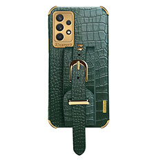 Coque Luxe Cuir Housse Etui XD5 pour Samsung Galaxy A32 4G Vert