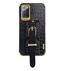 Coque Luxe Cuir Housse Etui XD5 pour Samsung Galaxy Note 20 5G Noir