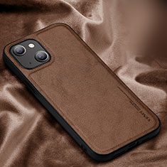 Coque Luxe Cuir Housse Etui XV1 pour Apple iPhone 15 Marron