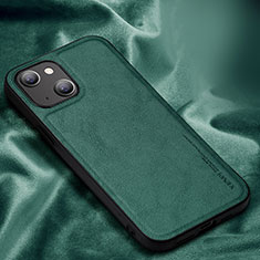 Coque Luxe Cuir Housse Etui XV1 pour Apple iPhone 15 Vert