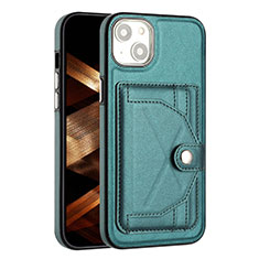 Coque Luxe Cuir Housse Etui Y01B pour Apple iPhone 13 Vert