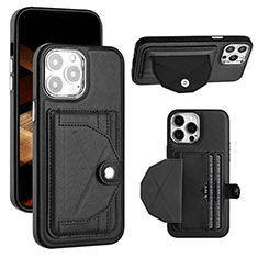 Coque Luxe Cuir Housse Etui Y01B pour Apple iPhone 15 Pro Noir