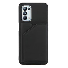 Coque Luxe Cuir Housse Etui Y01B pour Oppo A54 5G Noir