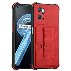 Coque Luxe Cuir Housse Etui Y01B pour Oppo A96 4G Rouge