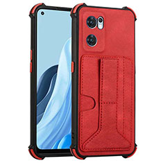 Coque Luxe Cuir Housse Etui Y01B pour Oppo Find X5 Lite 5G Rouge