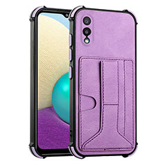 Coque Luxe Cuir Housse Etui Y01B pour Samsung Galaxy A02 Violet
