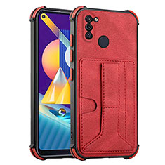 Coque Luxe Cuir Housse Etui Y01B pour Samsung Galaxy A11 Rouge
