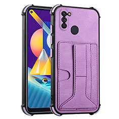 Coque Luxe Cuir Housse Etui Y01B pour Samsung Galaxy A11 Violet