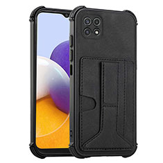 Coque Luxe Cuir Housse Etui Y01B pour Samsung Galaxy A22 5G Noir