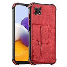 Coque Luxe Cuir Housse Etui Y01B pour Samsung Galaxy A22s 5G Rouge