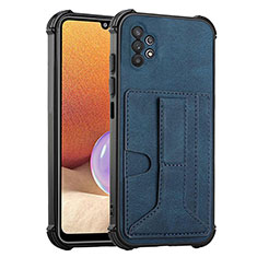 Coque Luxe Cuir Housse Etui Y01B pour Samsung Galaxy A32 4G Bleu