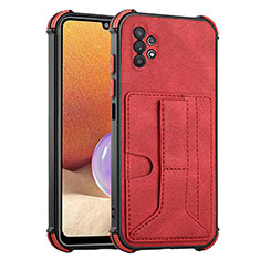 Coque Luxe Cuir Housse Etui Y01B pour Samsung Galaxy A32 4G Rouge