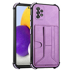 Coque Luxe Cuir Housse Etui Y01B pour Samsung Galaxy A52 4G Violet