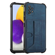 Coque Luxe Cuir Housse Etui Y01B pour Samsung Galaxy A52s 5G Bleu