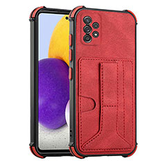 Coque Luxe Cuir Housse Etui Y01B pour Samsung Galaxy A72 4G Rouge