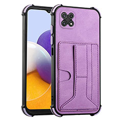 Coque Luxe Cuir Housse Etui Y01B pour Samsung Galaxy F42 5G Violet