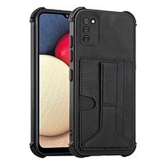 Coque Luxe Cuir Housse Etui Y01B pour Samsung Galaxy M02s Noir