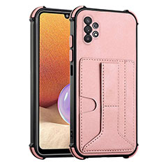 Coque Luxe Cuir Housse Etui Y01B pour Samsung Galaxy M32 5G Or Rose