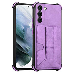 Coque Luxe Cuir Housse Etui Y01B pour Samsung Galaxy S21 FE 5G Violet