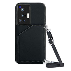 Coque Luxe Cuir Housse Etui Y01B pour Vivo X70 Pro 5G Noir