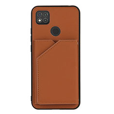 Coque Luxe Cuir Housse Etui Y01B pour Xiaomi Redmi 9 India Marron