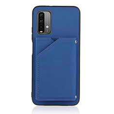 Coque Luxe Cuir Housse Etui Y01B pour Xiaomi Redmi 9 Power Bleu