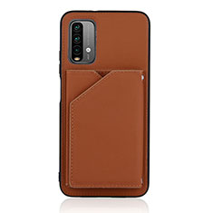 Coque Luxe Cuir Housse Etui Y01B pour Xiaomi Redmi 9 Power Marron