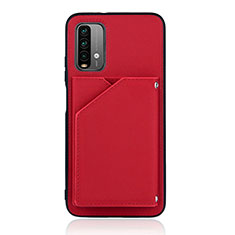 Coque Luxe Cuir Housse Etui Y01B pour Xiaomi Redmi 9 Power Rouge