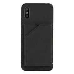 Coque Luxe Cuir Housse Etui Y01B pour Xiaomi Redmi 9AT Noir