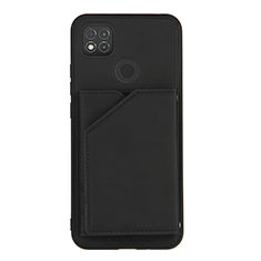 Coque Luxe Cuir Housse Etui Y01B pour Xiaomi Redmi 9C Noir