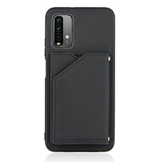 Coque Luxe Cuir Housse Etui Y01B pour Xiaomi Redmi 9T 4G Noir