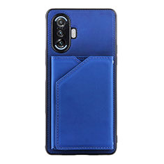 Coque Luxe Cuir Housse Etui Y01B pour Xiaomi Redmi K40 Gaming 5G Bleu