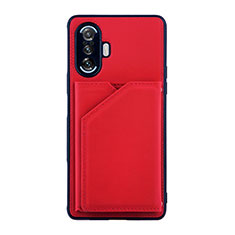 Coque Luxe Cuir Housse Etui Y01B pour Xiaomi Redmi K40 Gaming 5G Rouge