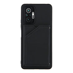 Coque Luxe Cuir Housse Etui Y01B pour Xiaomi Redmi Note 10 Pro 4G Noir