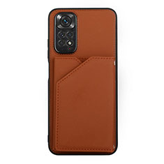 Coque Luxe Cuir Housse Etui Y01B pour Xiaomi Redmi Note 11 4G (2022) Marron