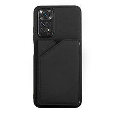 Coque Luxe Cuir Housse Etui Y01B pour Xiaomi Redmi Note 11 4G (2022) Noir