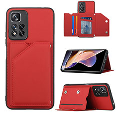 Coque Luxe Cuir Housse Etui Y01B pour Xiaomi Redmi Note 11 Pro+ Plus 5G Rouge