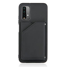 Coque Luxe Cuir Housse Etui Y01B pour Xiaomi Redmi Note 9 4G Noir