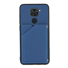 Coque Luxe Cuir Housse Etui Y01B pour Xiaomi Redmi Note 9 Bleu