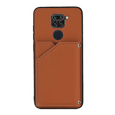 Coque Luxe Cuir Housse Etui Y01B pour Xiaomi Redmi Note 9 Marron