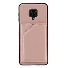 Coque Luxe Cuir Housse Etui Y01B pour Xiaomi Redmi Note 9S Or Rose