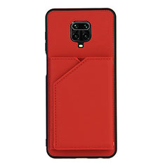 Coque Luxe Cuir Housse Etui Y01B pour Xiaomi Redmi Note 9S Rouge