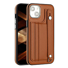 Coque Luxe Cuir Housse Etui Y02B pour Apple iPhone 14 Plus Marron