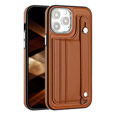 Coque Luxe Cuir Housse Etui Y02B pour Apple iPhone 14 Pro Marron